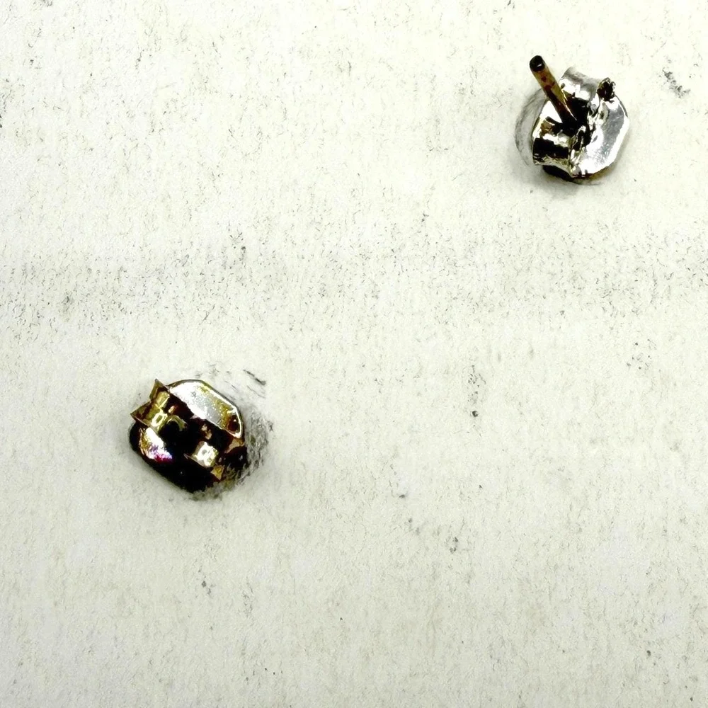 October Birthstone Stud Earrings Pink Rhinestone Silver Tone NOS NWT